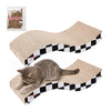 Atlas 17.5" Wave Reversible Cardboard Cat Scratcher, Black Checker (2 Pack)