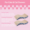 Atlas 17.5" Wave Reversible Cardboard Cat Scratcher, Navy Checker (2 Pack)