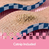 Atlas 17.5" Wave Reversible Cardboard Cat Scratcher, Navy Checker (2 Pack)