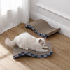 Atlas 17.5" Wave Reversible Cardboard Cat Scratcher, Navy Checker (2 Pack)