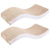 Atlas 17.5" Wave Reversible Cardboard Cat Scratcher, White (2 Pack)