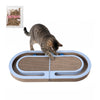 Balla 26” Cardboard Cat Scratcher Lounge Pad with Ball, Sky Blue