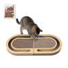 Balla 26” Cardboard Cat Scratcher Lounge Pad with Ball, Better Yellow
