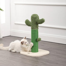 Pecos Modern Jute Cactus Cat Scratching Post With Fuzzy Toy