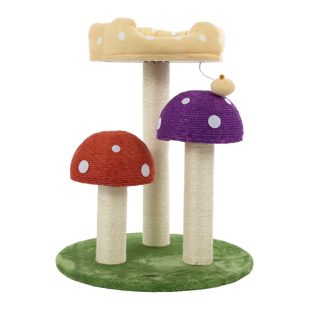 Pixie 3-Tier Cottage Sisal Mushroom Cat Tree With Scratching Posts