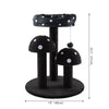 Pixie 3-Tier Sisal Mushroom Cat Tree, Posts, Perch & Bell Toy, Black/White