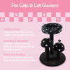 Pixie 3-Tier Sisal Mushroom Cat Tree, Posts, Perch & Bell Toy, Black/White