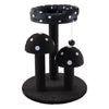 Pixie 3-Tier Sisal Mushroom Cat Tree, Posts, Perch & Bell Toy, Black/White