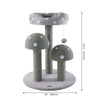 Pixie 3-Tier Sisal Mushroom Cat Tree, Posts, Perch & Bell Toy, Grey/White