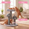 Pixie 3-Tier Sisal Mushroom Cat Tree, Posts, Perch & Bell Toy, Grey/White