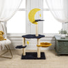 Aurora 3-Tier Modern Sisal Moon And Stars Cat Tree With Scratching Posts