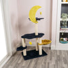 Aurora 3-Tier Modern Sisal Moon And Stars Cat Tree With Scratching Posts