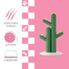 Socorro Modern Jute Double-Cactus Cat Scratching Post With Flower Toys