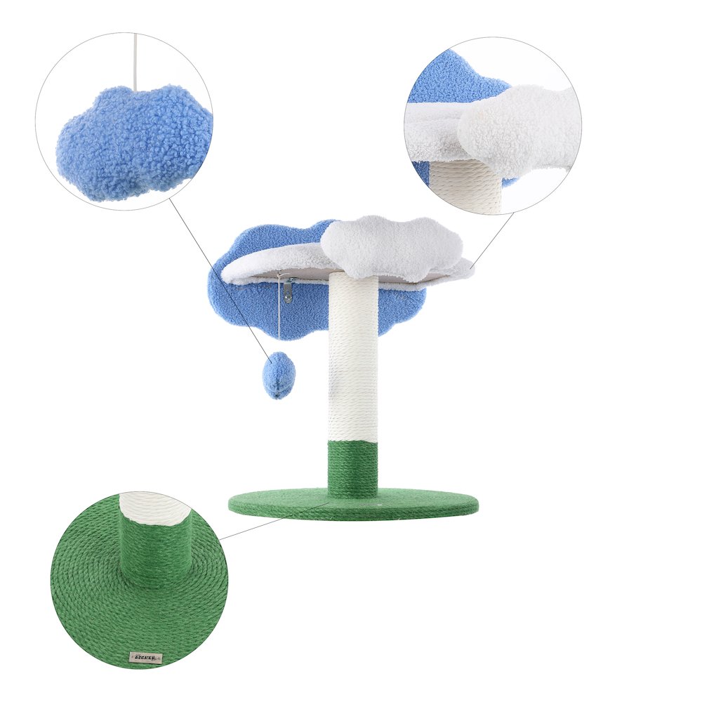 Sami Modern Jute Cloud Cat Tree With Scratching Post
