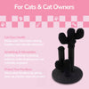 Marfa Modern Jute Triple-Cactus Cat Scratching Post with Fuzzy Toy, Black