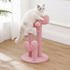 Marfa Modern Jute Triple-Cactus Cat Scratching Post with Fuzzy Toy, Pink