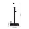 Rylie Farmhouse Sisal Pillar Scratching Post with Toys & Spring Balls, Black