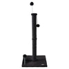 Rylie Farmhouse Sisal Pillar Scratching Post with Toys & Spring Balls, Black