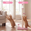 Rylie Farmhouse Sisal Pillar Scratching Post with Toys & Balls, Pink/Cream