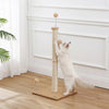 Rylie Farmhouse Sisal Pillar Scratching Post with Toys & Balls, Brown/Cream