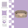 Curvy Classic Handwoven Rattan Dog Bed With Machine-Washable Cushion