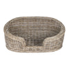 Curvy Classic Handwoven Rattan Dog Bed With Machine-Washable Cushion