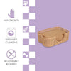 Scallop Tropical Water Hyacinth Pet Bed with Washable Cushion, Light Brown