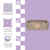 Scallop Tropical Handwoven Rattan Dog Bed With Machine Washable Cushion