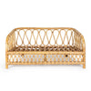 Elevated Bohemian Handwoven Rattan Dog Daybed With Machine-Washable Cushion