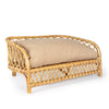 Elevated Bohemian Handwoven Rattan Dog Daybed With Machine-Washable Cushion