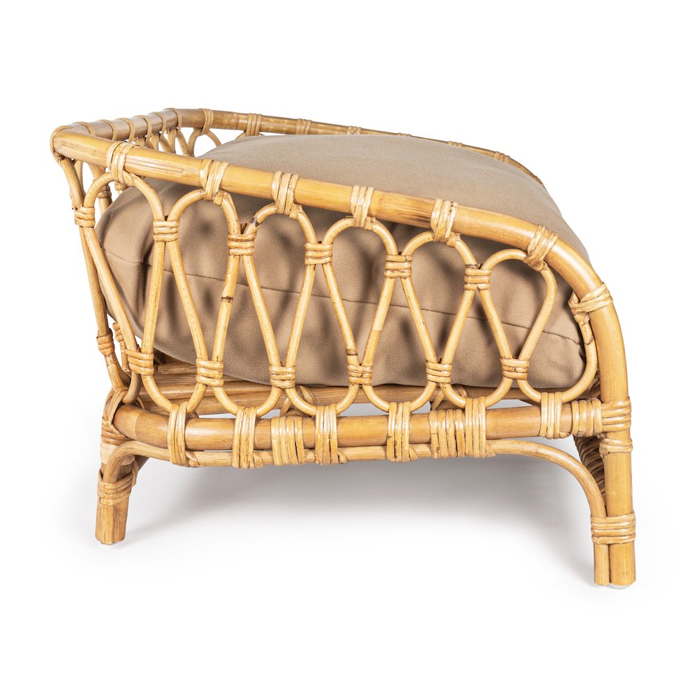 Elevated Bohemian Handwoven Rattan Dog Daybed With Machine-Washable Cushion