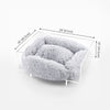 Carole Small/Medium Modern Lucite Calming Fluffy Pet Bed with Washable Cushion