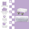 Fluffy Pet Bed with Washable Cushion and 4" Elevated Pet Feeder