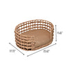 Gigi Modern Bohemian Handwoven Hyacinth Open-Weave Oval Pet Bed
