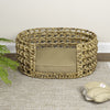 Gigi Modern Bohemian Handwoven Hyacinth Open-Weave Oval Pet Bed