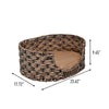 Perri Classic Farmhouse Handwoven Hyacinth Oval Pet Bed