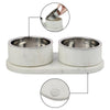 Marbre Modern Weighted Double Marble and Stainless Steel Bowl 12oz (1.5Cups)