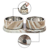 Marbre  Modern Weighted Double Marble and Stainless Steel Bowl 12oz (1.5 Cups)