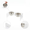 Small/Medium Modern Lucite Rectangular Elevated Pet Feeder