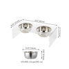 Small/Medium Modern Lucite Rectangular Elevated Pet Feeder