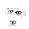 Medium/Large Modern Lucite Rectangular Elevated Pet Feeder