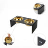 Medium/Large Modern Lucite Rectangular Elevated Pet Feeder