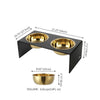 Medium/Large Modern Lucite Rectangular Elevated Pet Feeder