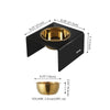 5" Acrylic Rectangular Elevated Pet Feeder, 20oz 1-Stainless Steel Bowl, Black