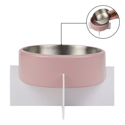 Intersecta  Concrete and Stainless Steel Bowl 16oz (2 Cups) with Metal Stand