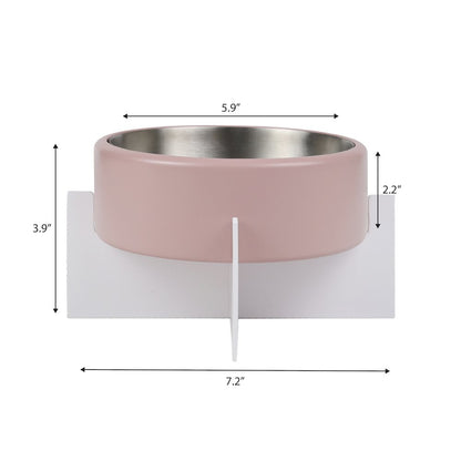 Intersecta  Concrete and Stainless Steel Bowl 16oz (2 Cups) with Metal Stand