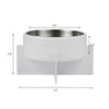 Intersecta  Concrete and Stainless Steel Bowl 16oz (2 Cups) with Metal Stand