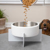 Intersecta  Concrete and Stainless Steel Bowl 16oz (2 Cups) with Metal Stand
