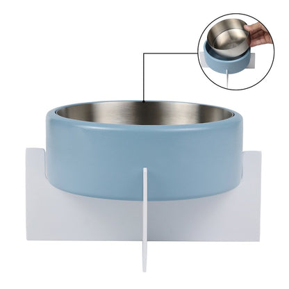 Intersecta  Concrete and Stainless Steel Bowl 16oz (2 Cups) with Metal Stand