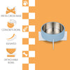 Intersecta  Concrete and Stainless Steel Bowl 16oz (2 Cups) with Metal Stand